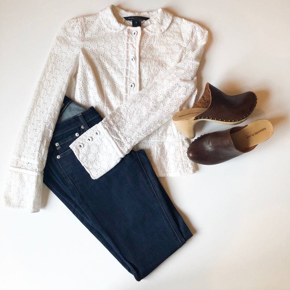 White button up sweater/jacket